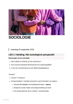Samenvatting Sociologie  1ste jaar&vert; KU Leuven Jan Van Bavel&vert; 14&sol;20 behaald &vert; 2024&sol;25