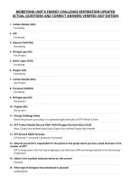 Biobeyond Unit 6 Energy Challenge Respiration Updated&NewLine;Actual Questions And Correct Answers Verified 2027 Edition&NewLine;