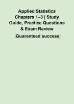 Applied Statistics Chapters 1&ndash;3 &vert; Study Guide&comma; Practice Questions & Exam Review&NewLine;&NewLine;