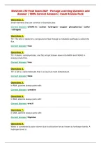 BioChem 210 Final Exam 2027 - Portage Learning Question and&NewLine;Answer &vert; 100&percnt; Correct Answers &vert; Exam Review Pack