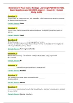 BioChem 210 Final Exam - Portage Learning UPDATED ACTUAL&NewLine;Exam Questions and CORRECT Answers &vert; Grade A&plus; &vert; Latest&NewLine;Study Guide