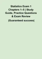 Statistics Exam 1 Chapters 1&ndash;5 &vert; Study Guide&comma; Practice Questions & Exam Review&NewLine;&NewLine;