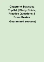 Chapter 9 Statistics TopHat &vert; Study Guide&comma; Practice Questions & Exam Review&NewLine;&NewLine;