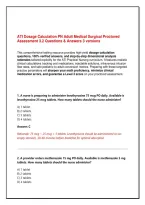 ATI Dosage Calculation PN Adult Medical Surgical Proctored Assessment 3&period;2 Questions & Answers