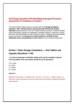 ATI Dosage Calculation PN Adult Medical Surgical Proctored Assessment 3&period;2 Questions & Answers