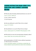 License Instructor Exam Script Full&NewLine;Questions And Correct Answers&NewLine;Review
