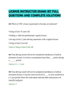 License Instructor Exams Set Full&NewLine;Questions And Complete Solutions&NewLine;