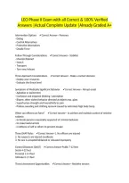 LEO Phase II Exam with all Correct & 100&percnt; Verified Answers &vert;Actual Complete Update &vert;Already Graded A&plus;