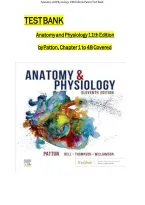Test bank for anatomy and physiology Patton 10th edition Nursing