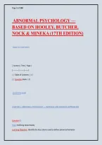 ABNORMAL PSYCHOLOGY&colon; 200&plus; Exam Questions & Answers &lpar;Based on Hooley et al&period;&comma; 17th Ed&rpar;
