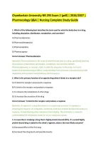 Chamberlain University NR 293 Exam 2 &lpar;pdf&rpar; &vert; 2026&sol;2027 &vert; Pharmacology Q&A &vert; Nursing Complete Study Guide 