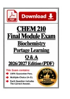 CHEM 210 final Module  Exam &vert; Biochemistry &vert; &NewLine;Portage Learning &vert; Q & A &vert; 2026&sol;2027 actual &NewLine;&lpar;PDF&rpar; &NewLine;
