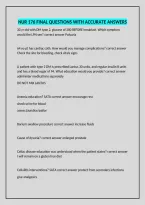 Nur 176 Final Questions With Accurate Answers