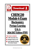 CHEM 210&nbsp; Module 6 Exam &vert; Biochemistry &vert;&nbsp;&NewLine;Portage Learning &vert; Q & A &vert; 2026&sol;2027 actual&nbsp;&NewLine;&lpar;PDF&rpar;&nbsp;