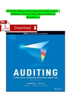 TEST BANK for Auditing A Practical Approach with Data Analytics 2nd Edition by Laura Davis Wiley&comma; Raymond N&period; Johnson and Robyn Moroney ISBN-&period; All Chapters 1-16 &lpar;Complete Download&rpar;&period; 1453 Pages