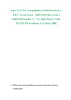 2026 VATI PN Comprehensive Predictor Form A&comma; B & C &NewLine;Actual Exam &vert; NGN-Style Questions & Verified &NewLine;Rationales &vert; Green Light Study Guide &vert; NCLEX-PN &NewLine;Readiness Test Bank &lpar;PDF&rpar;
