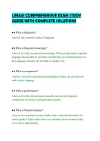 Lina01 Comprehensive Exam Study&NewLine;Guide With Complete Solutions&NewLine;