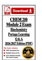 CHEM 210&nbsp; Module 2 Exam &vert; Biochemistry &vert;&nbsp;&NewLine;Portage Learning &vert; Q & A &vert; 2026&sol;2027 actual&nbsp;&NewLine;&lpar;PDF&rpar;&nbsp;