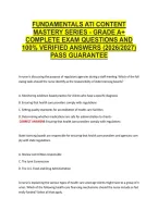 Fundamentals Ati Content &NewLine;Mastery Series - Grade A&plus; &NewLine;Complete Exam Questions And &NewLine;100&percnt; Verified Answers &lpar;2026&sol;2027&rpar; &NewLine;Pass Guarantee 
