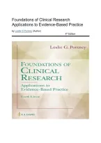 Test Bank - Foundations of Clinical Research&colon; Applications to Evidence-Based Practice&comma; 4th Edition &lpar;Portney&comma; 2020&rpar;&comma; Chapter 1-38 Fully Covered