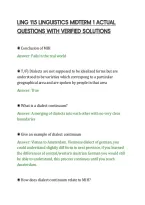 Ling 115 Linguistics Midterm 1 Actual&NewLine;Questions With Verified Solutions&NewLine;
