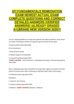Ati Fundamentals Remediation &NewLine;Exam Newest Actual Exam &NewLine;Complete Questions And Correct &NewLine;Detailed Answers &lpar;Verified &NewLine;Answers&rpar; &vert;Already Graded &NewLine;A&plus;&vert;&vert;Brand New Version 2026&excl;&excl;&excl; 