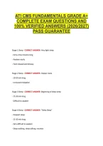 Ati Cms Fundamentals Grade A&plus; &NewLine;Complete Exam Questions And &NewLine;100&percnt; Verified Answers &lpar;2026&sol;2027&rpar; &NewLine;Pass Guarantee 