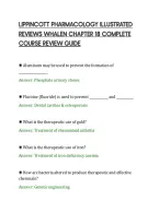 Lippincott Pharmacology Illustrated&NewLine;Reviews Whalen Chapter 18 Complete&NewLine;Course Review Guide&NewLine;