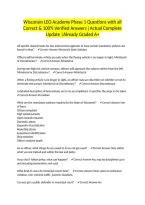 Wisconsin LEO Academy Phase 1 Questions with all Correct & 100&percnt; Verified Answers &vert;Actual Complete Update &vert;Already Graded A&plus;