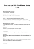 Psychology 1101 Final Exam Study Guide&period;