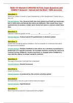BIOD 151 Module 6 UPDATED ACTUAL Exam Questions and&NewLine;CORRECT Answers &vert; Solved and Verified &vert; 100&percnt; Accurate
