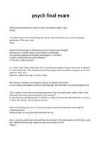 psych final exam questions answered