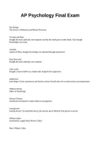 AP Psychology Final Exam