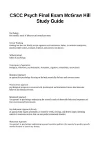 CSCC Psych Final Exam McGraw Hill Study Guide