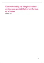 Samenvatting De diagnostische cyclus&colon; een praktijkleer &lpar;De Bruyn et al&period; 2003&rpar; - Psychodiagnostiek Tilburg University