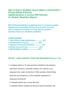 NUR 335 EXAM 2&colon; MATERNAL HEALTH THEORY & APPLICATION V1 -&NewLine;Arizona College of Nursing &NewLine;Updated Questions & Answers With Rationale &vert;&NewLine;A&plus; Graded&vert; Brand New Release&excl;&NewLine;