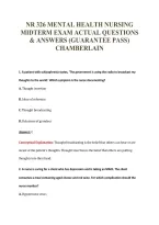 NR 326 Exam Package Deal 100&percnt; Verified 2026&sol;2027