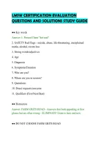 Lmsw Certification Evaluation&NewLine;Questions And Solutions Study Guide&NewLine;