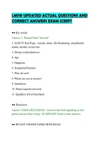 Lmsw Updated Actual Questions And&NewLine;Correct Answers Exam Script