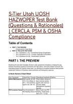2026&sol;2027 S-Tier Utah UOSH HAZWOPER Test Bank &lpar;Questions & Rationales&rpar; &vert; CERCLA&comma; PSM & OSHA Compliance