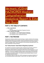 2026&sol;2027 Vermont VOSHA HAZWOPER Mastery&colon; Elite Question Test Bank & Regulatory Cheat Sheet