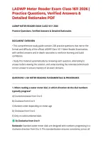 LADWP Meter Reader Exam Class 1611 2026 &vert; Practice Questions&comma; Verified Answers & Detailed Rationales PDF