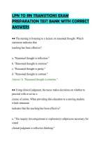 Lpn To Rn Transitions Exam&NewLine;Preparation Test Bank With Correct&NewLine;Answers&NewLine;