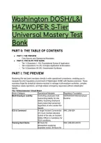 2026&sol;2027 Washington DOSH HAZWOPER S-Tier Master Test Bank&colon;  Exam Prep Questions&comma; Scenarios & Detailed Rationales