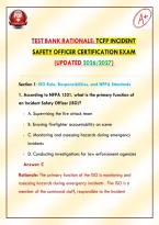 Test Bank Rationale&colon; TCFP Incident Safety Officer Certification Exam &lpar;Updated 2026&sol;2027&rpar;&NewLine;