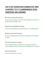 Lpn To Rn Transitions Harrington Terry&NewLine;Chapters 1 To 17 Comprehensive Study&NewLine;Questions And Answers&NewLine;