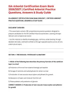 ISA Arborist Certification Exam Bank 2026&sol;2027 &vert; Certified Arborist Practice Questions&comma; Answers & Study Guide