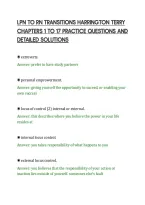 Lpn To Rn Transitions Harrington Terry&NewLine;Chapters 1 To 17 Practice Questions And&NewLine;Detailed Solutions