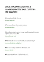 Lra 211 Final Exam Review Part 2&NewLine;Comprehensive Test Paper Questions&NewLine;And Solutions&NewLine;