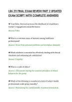 Lra 211 Final Exam Review Part 2 Updated&NewLine;Exam Script With Complete Answers